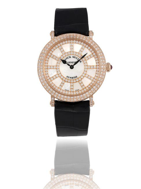  FRANCK MULLER New Round Sunrise in 18K Rose Gold with diamonds