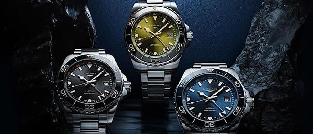 浪琴表深海征服者两地时间手表追加43mm款式 首波有三色面盘选择