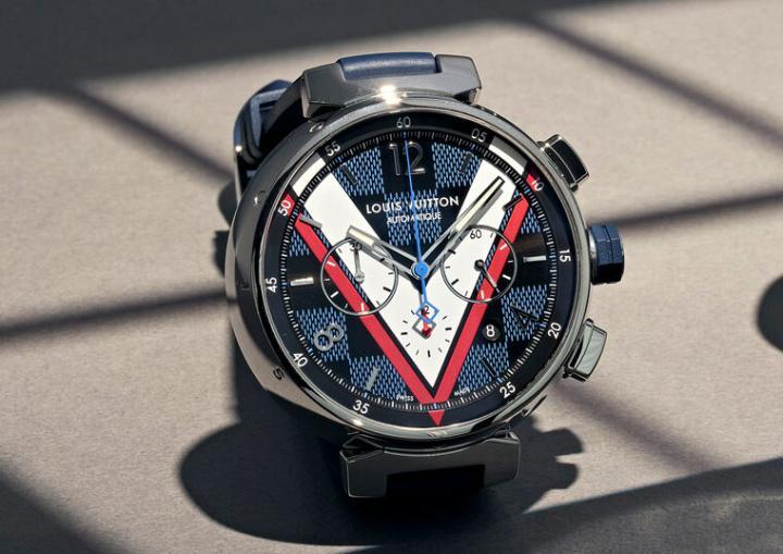 Louis Vuitton Tambour Damier Cobalt chronograph