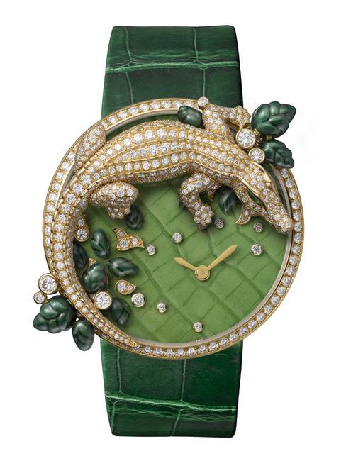 Les Indomptables de Cartier鳄鱼装饰胸针表